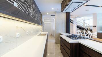 Luxury Duplex, Courtyard View | Private kitchen