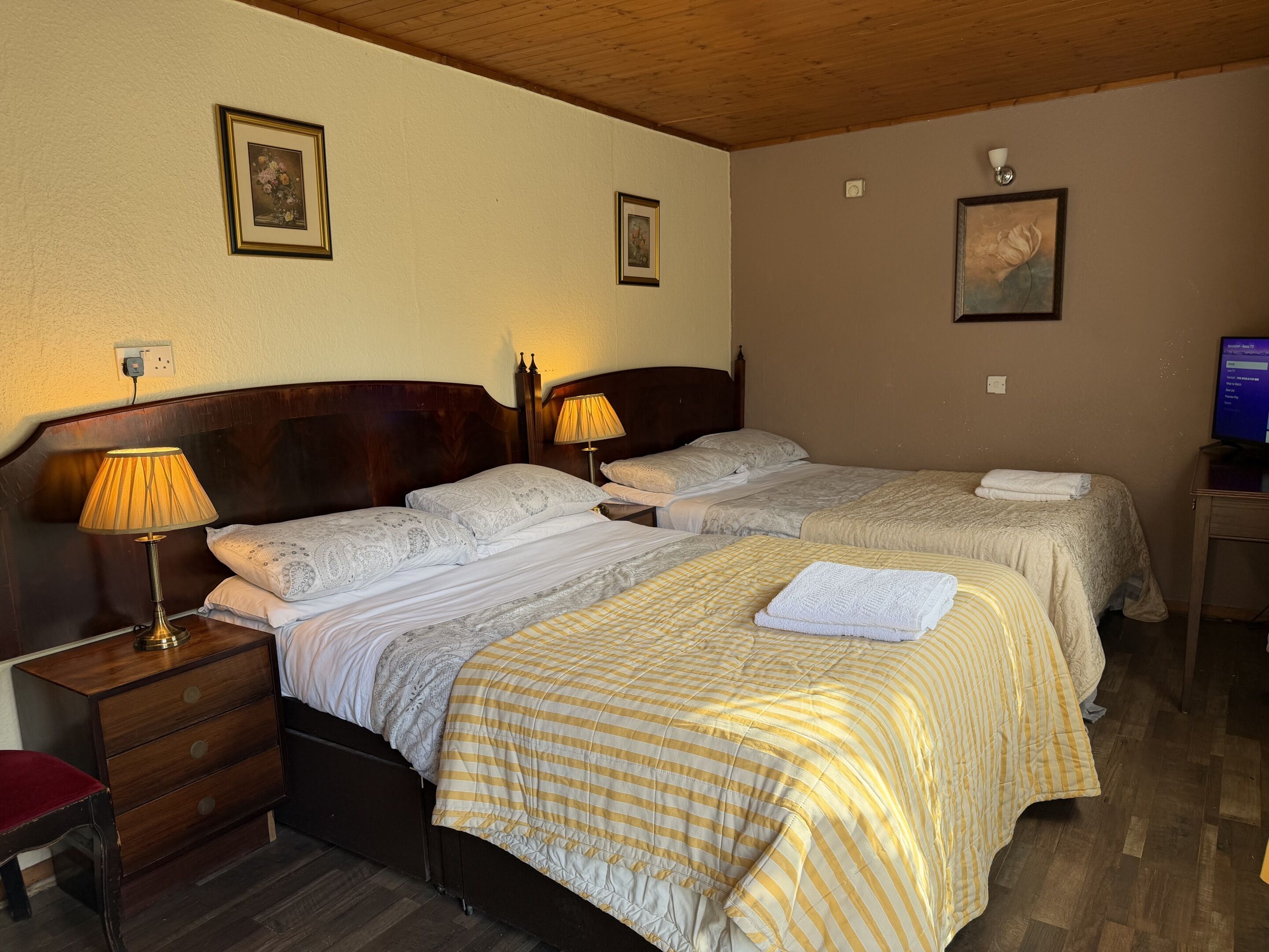 Basic-Vierbettzimmer, Gartenblick | Bügeleisen/Bügelbrett, kostenloses WLAN