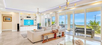 Ocean View Duplex Penthouse Retreat Amenities Tennis Court Heated Pool Vista Key One