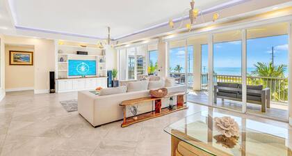 Ocean View Duplex Penthouse Retreat Amenities Tennis Court Heated Pool Vista Key One