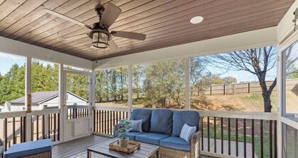 3BR Near DT Greer - Screened Porch + Fenced Yard