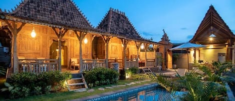Family Bungalow, Balcony, Garden View | Pool