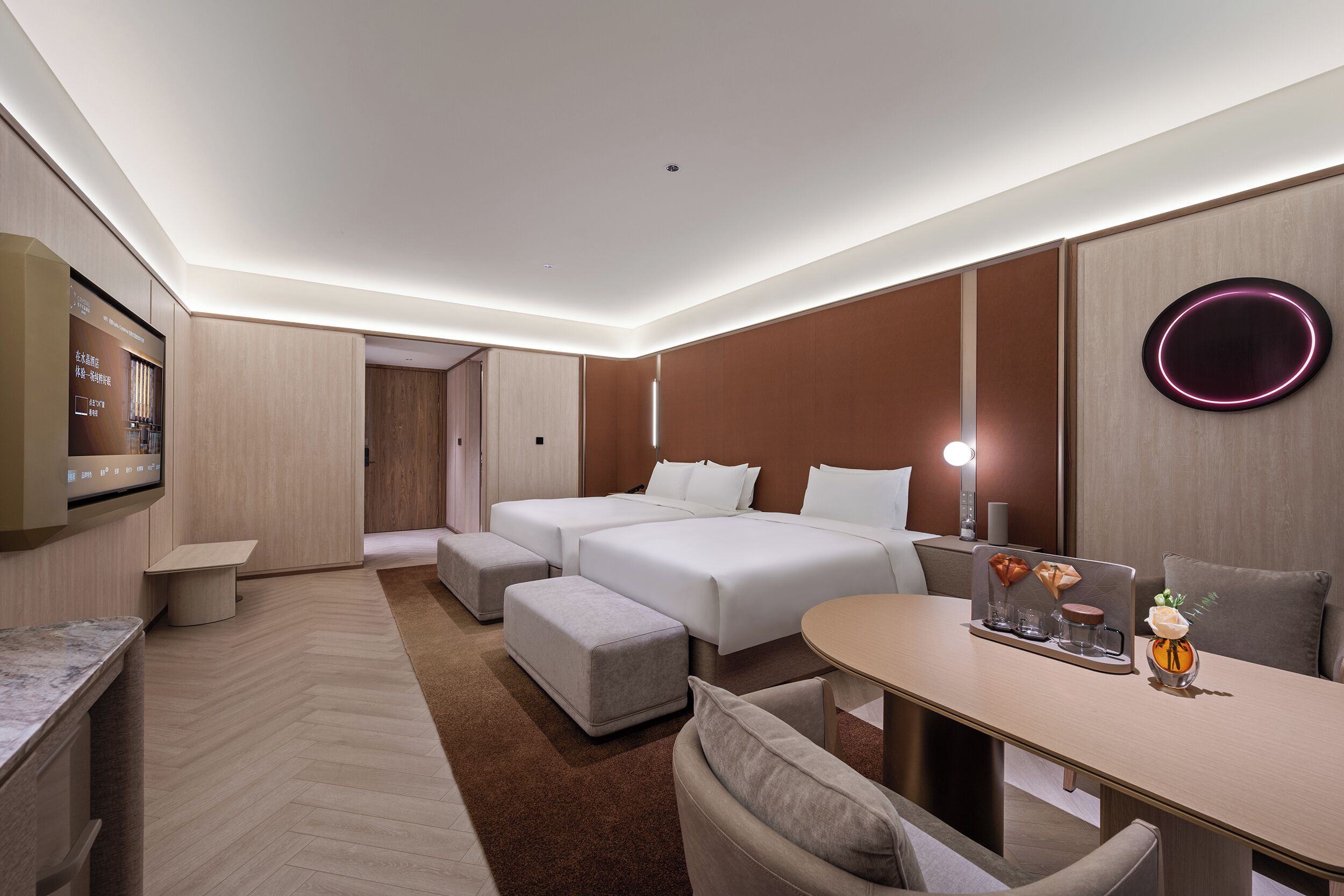 Twin Room, City View | Free minibar, desk, blackout drapes, iron/ironing board