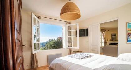 Villa la grive vue mer piscine terrain 5500m² calme absolu