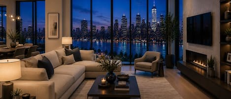 Apartment, City View | Living area