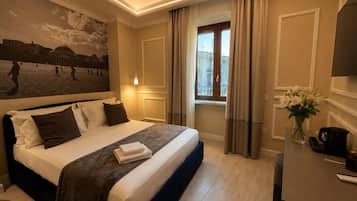 Luxury Double Room, City View | Minibar, in-room safe, desk, laptop workspace