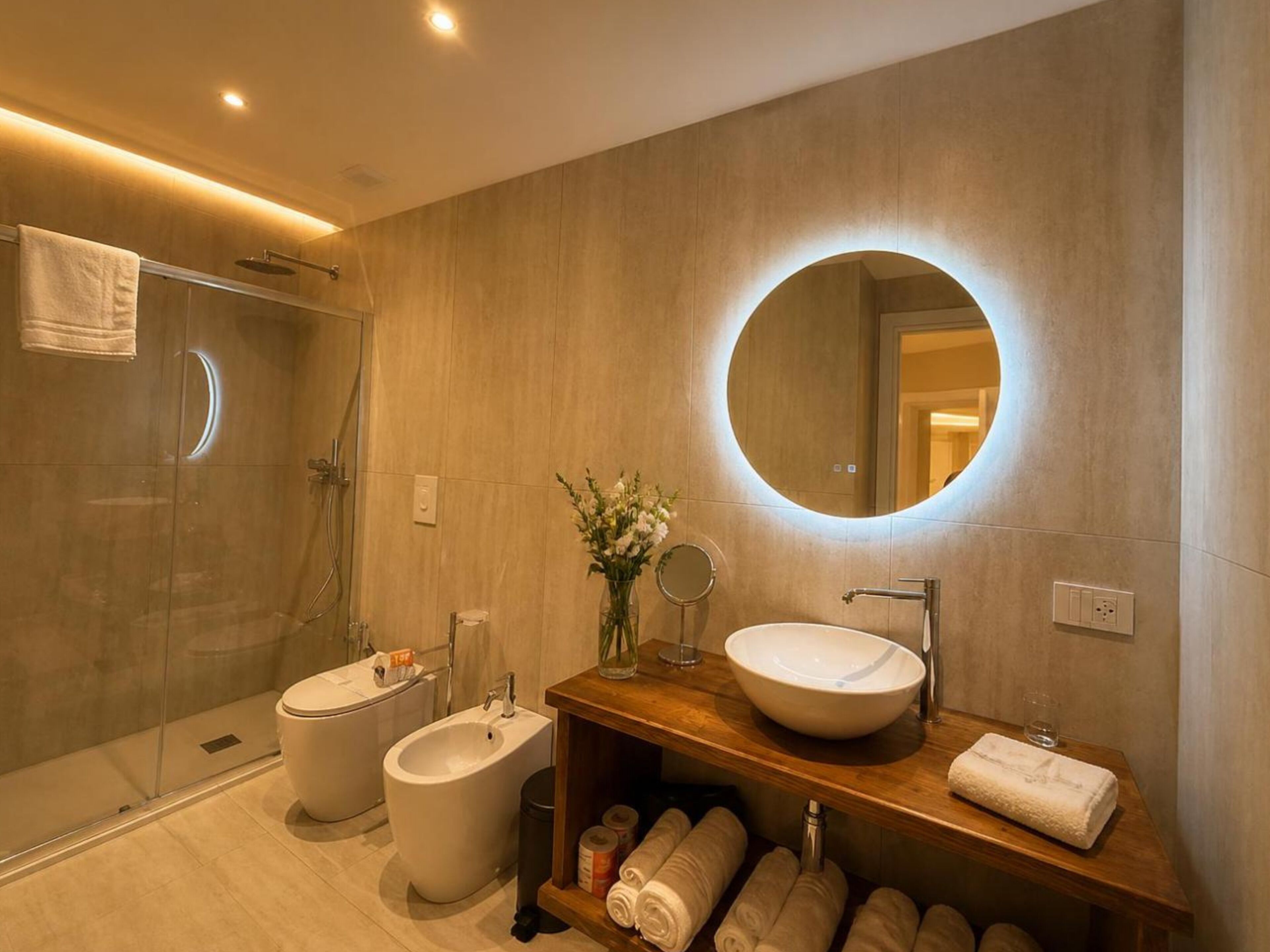 Luxury Quadruple Room, City View | Bathroom | Shower, hair dryer, towels, soap