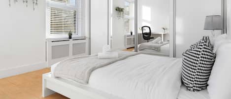 Iron/ironing board, WiFi, bed sheets