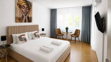 Estúdio superluxo, 1 cama Queen, para não fumantes | Camas com colchões de espuma com sistema de memória