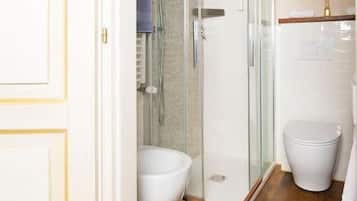 Comfort Double Room, Garden View | Bathroom | Shower, free toiletries, hair dryer, towels