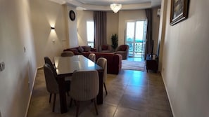 Deluxe appartement, uitzicht op lagune | Woonruimte