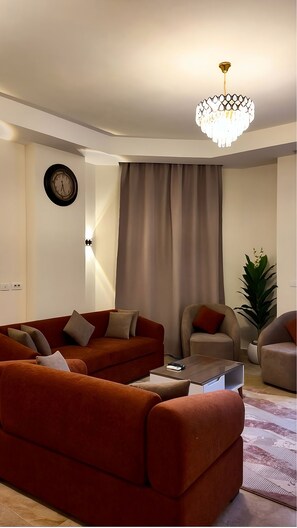 Living area - Latin District Apartments Lagoon Side (Latin District, New Alamein)