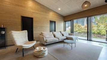 Villa, 4 Bedrooms, Sauna, Slope side | Living area | 60-inch TV with cable channels, fireplace