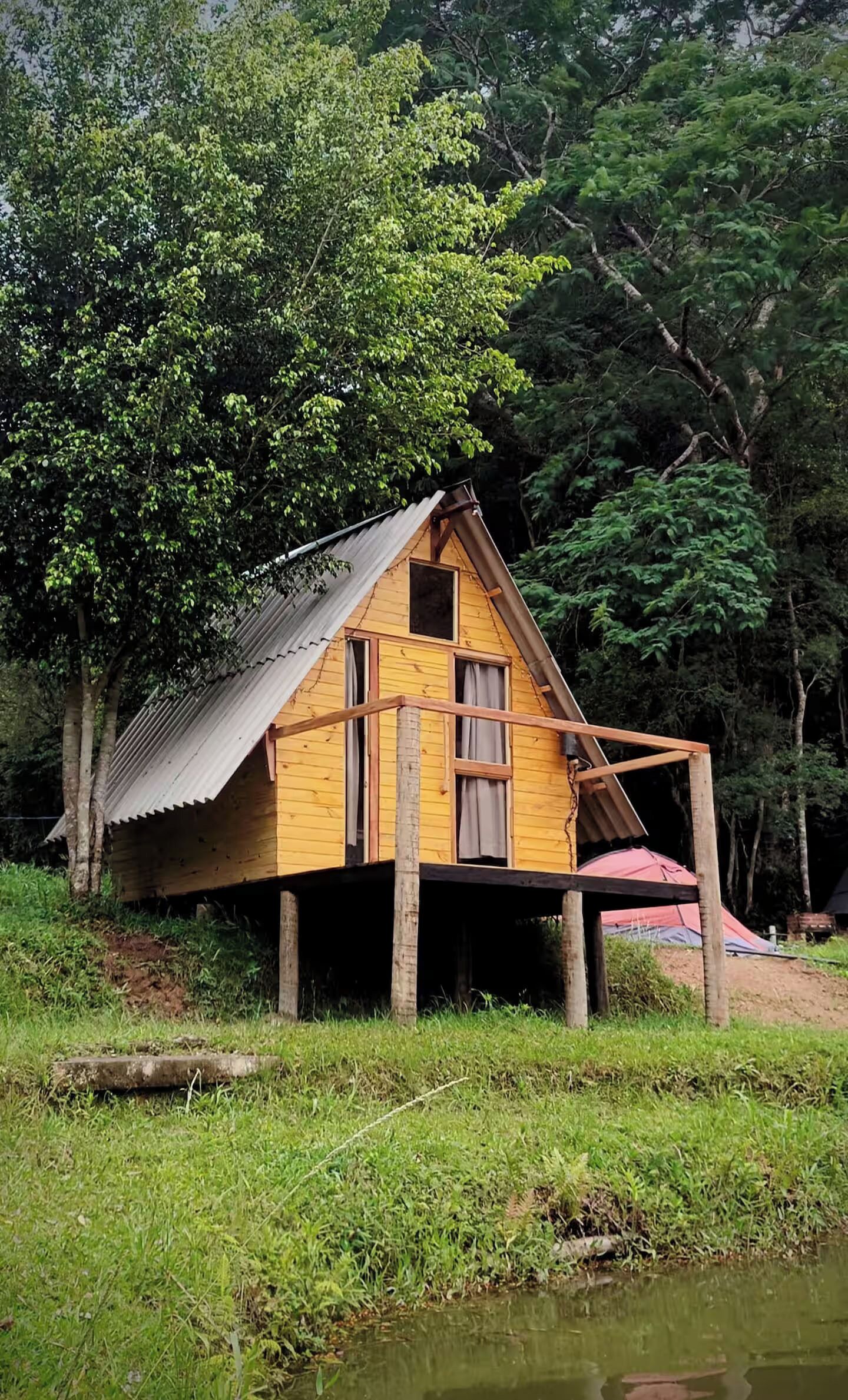 Basic Cabin, Balcony, Lake View | Exterior