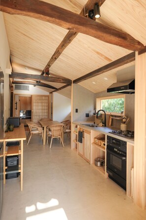 Private kitchen - Traditional but luxury Japanese villa. Midway on Shimanami Kaido. Cal-king beds! (Imabari)