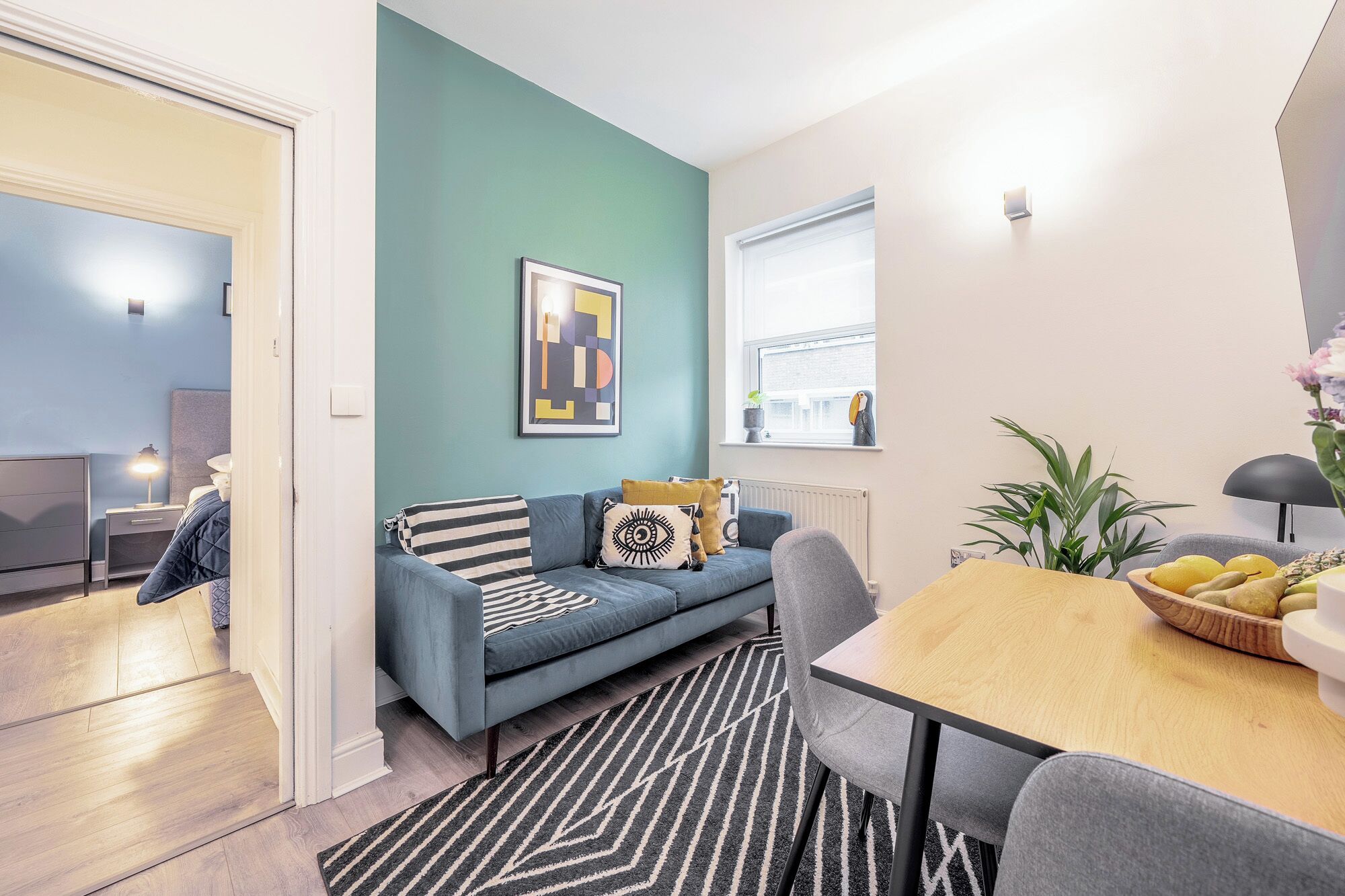 Deluxe appartement, 2 slaapkamers | Woonruimte