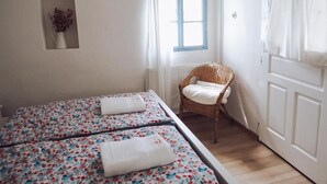 2 室のベッドルーム、WiFi、ベッドシーツ