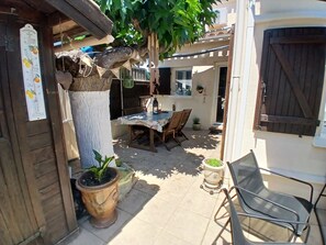 Outdoor dining - Air-conditioned house with parking - 8 guests (Vendres)