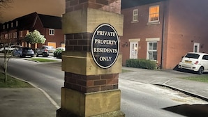 A sign indicating a private property for residents only. - The Coach-House, Lincoln Central + Parking, walking distance to all attractions (Lincoln)