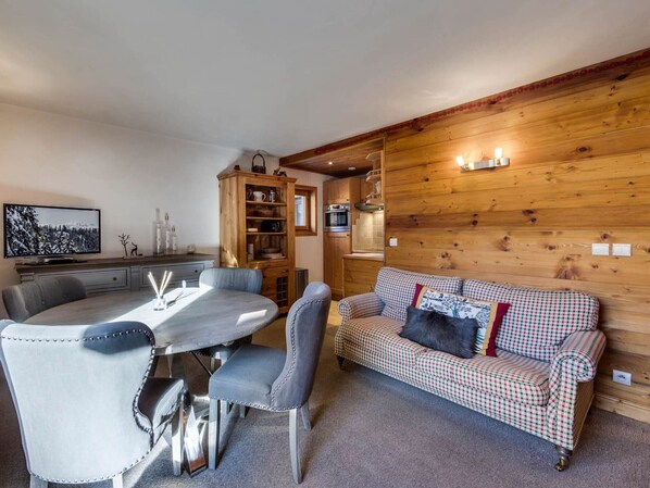 Living area - Bright apartment with parking - 4 guests (Val-d'Isère)