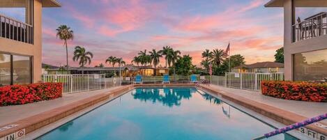 A heated pool