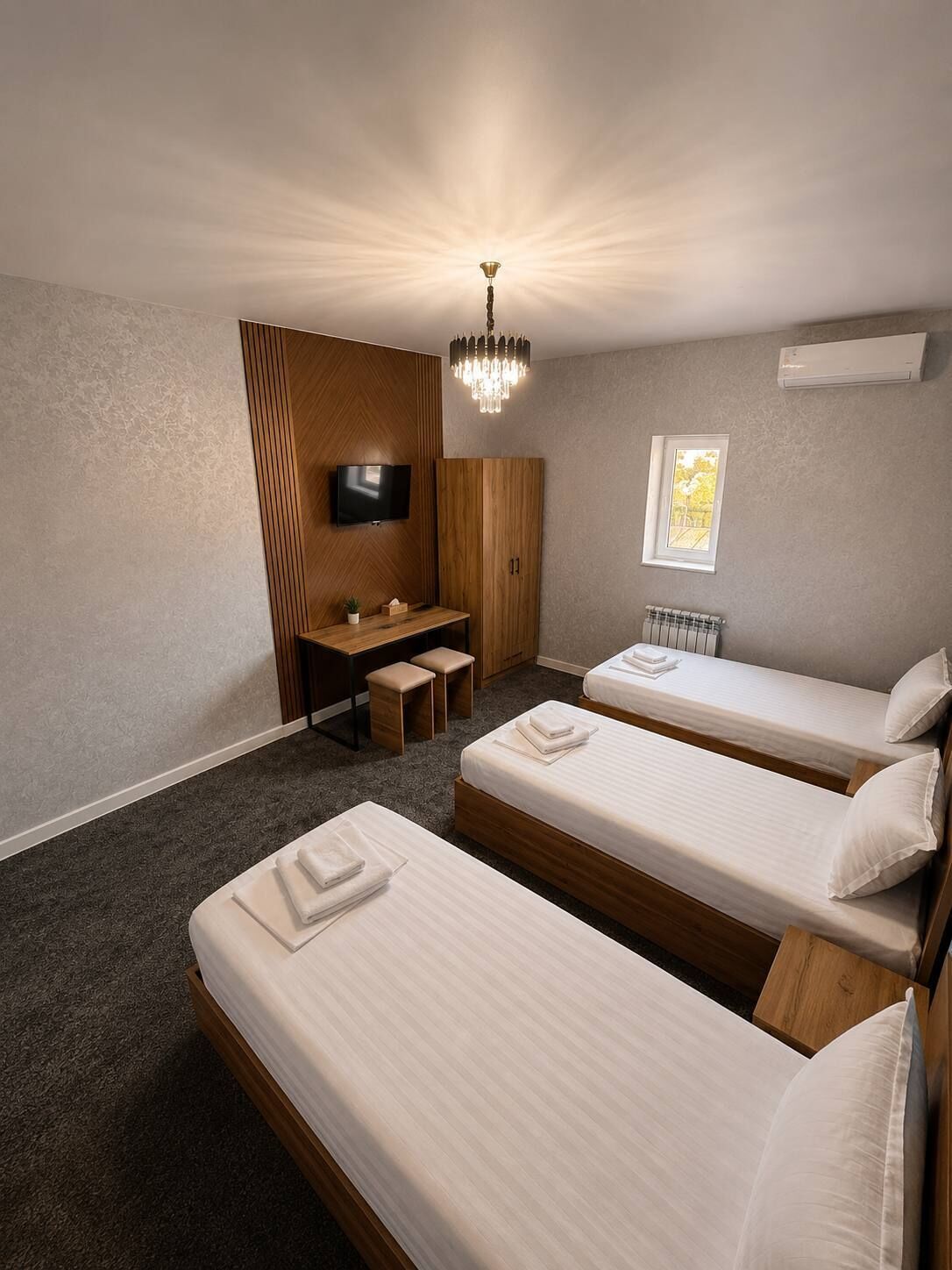 Standard Triple Room, City View | Desk, laptop workspace, free WiFi