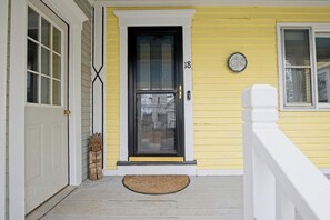 Exterior detail - Relax at this updated Victorian farmhouse near the Saco River in Southern Maine. Featuring 3 bedrooms, a game room, river access nearby, outdoor space, and easy access to beaches, hiking, golf, and downtown attractions. Your Dog stays FREE! (Buxton)