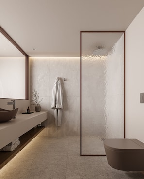 Pnoe Sea View Terrace Suite | Badrum