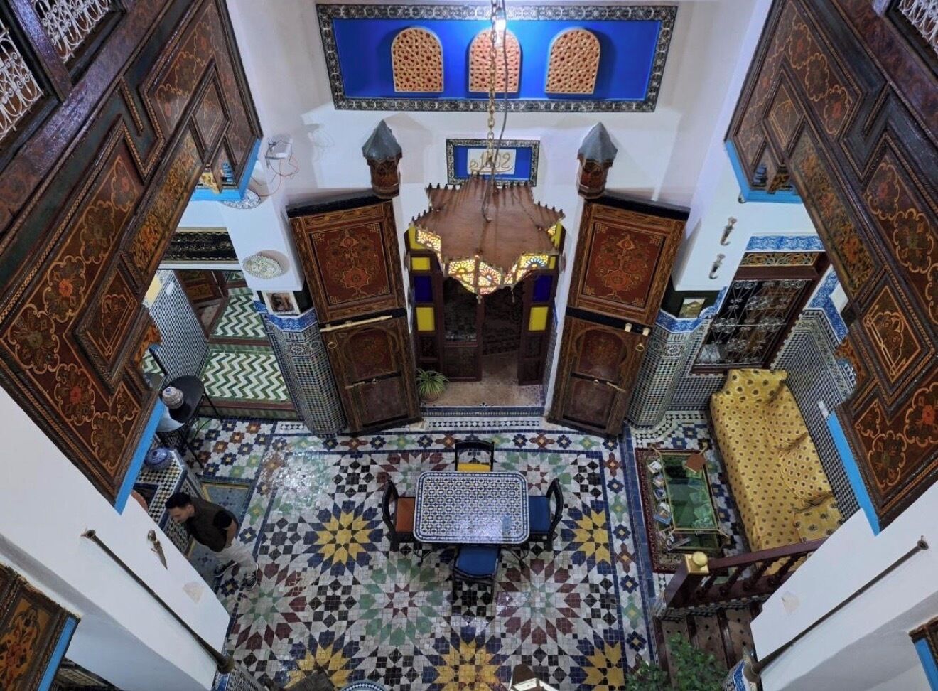 Deluxe-Doppelzimmer, Terrasse, Blick auf den Innenhof | Lobby