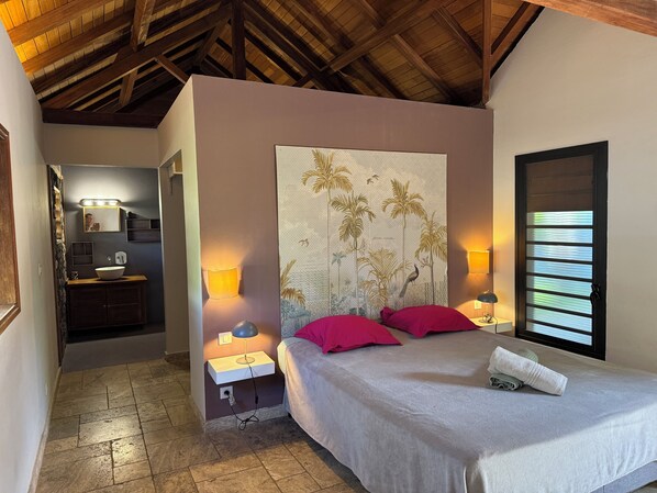 Room - Villa Kaz Veloutier with swimming pool near the lagoon of La Saline les bains (Saint-Paul)