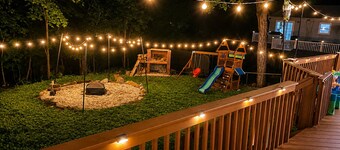 Cozy 3BR Getaway,  Fire Pit, Charcoal Grill & Kids Play Area