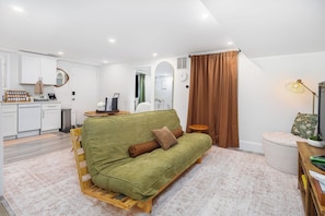 Living area - Private Suite: Own Entry. Parking. 7 Min to Train! (Boston)