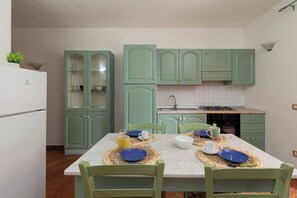 Classic-Apartment, 1 Schlafzimmer, Terrasse | Eigene Küche | Kühlschrank, Ofen, Herdplatte, Kochgeschirr/Geschirr/Besteck
