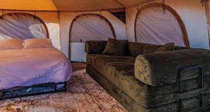 Chaco canyon ruins tent