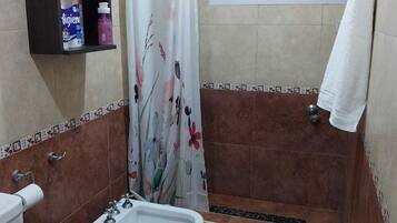 Ducha, secador de pelo, bidet, papel higiénico