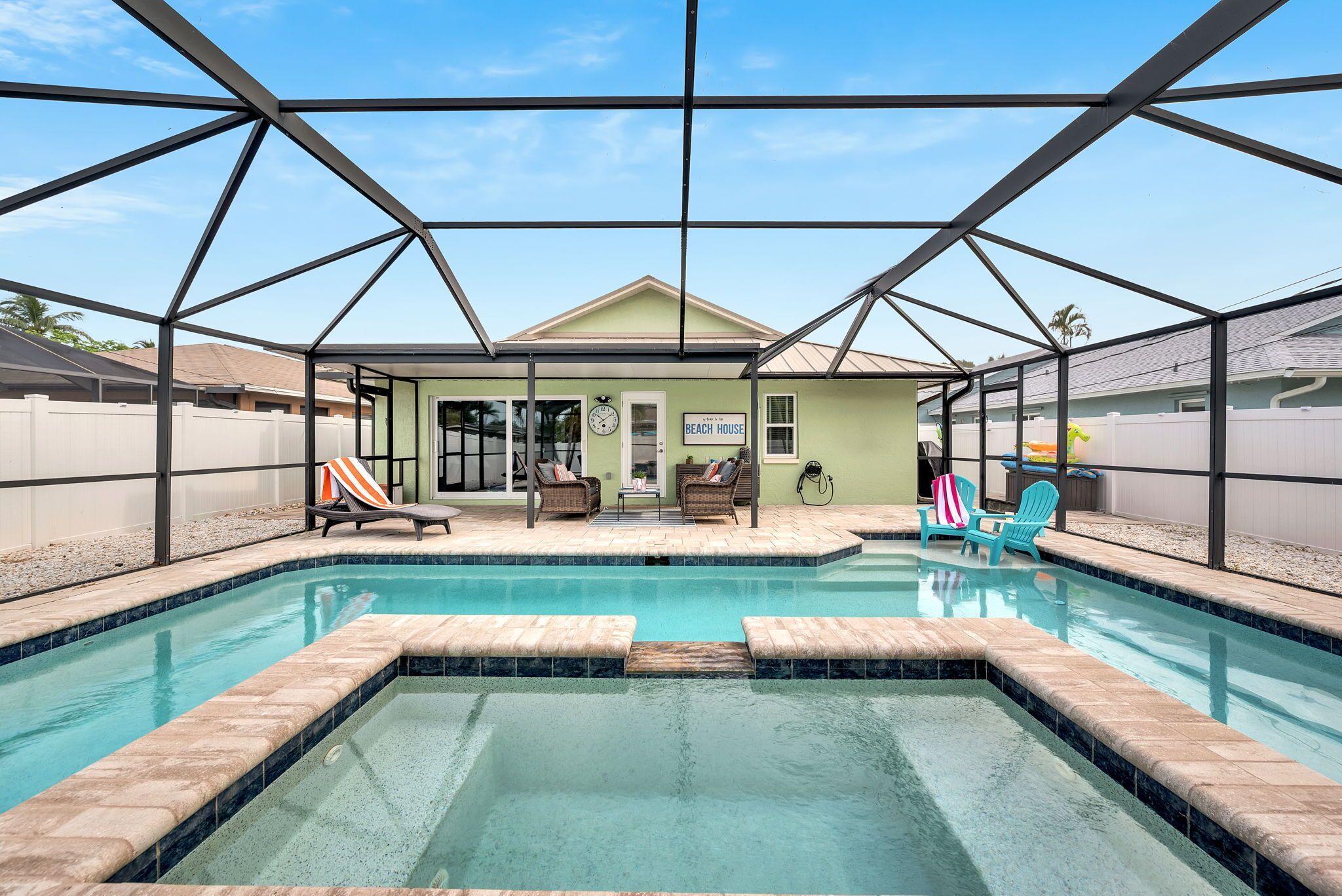 Outdoor pool, a heated pool