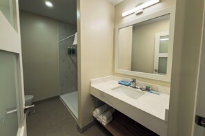 Basic Double Room, Courtyard View | Bathroom | Free toiletries, hair dryer, towels, soap - Skye Hotel Ridgetown (Ridgetown)
