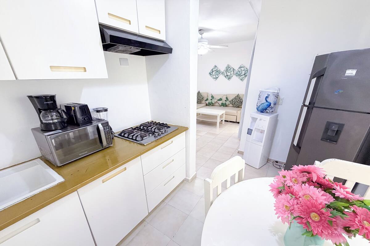 Junior Villa, 1 Bedroom | Private kitchen | Coffee/tea maker, fridge, stovetop, cookware/dishes/utensils