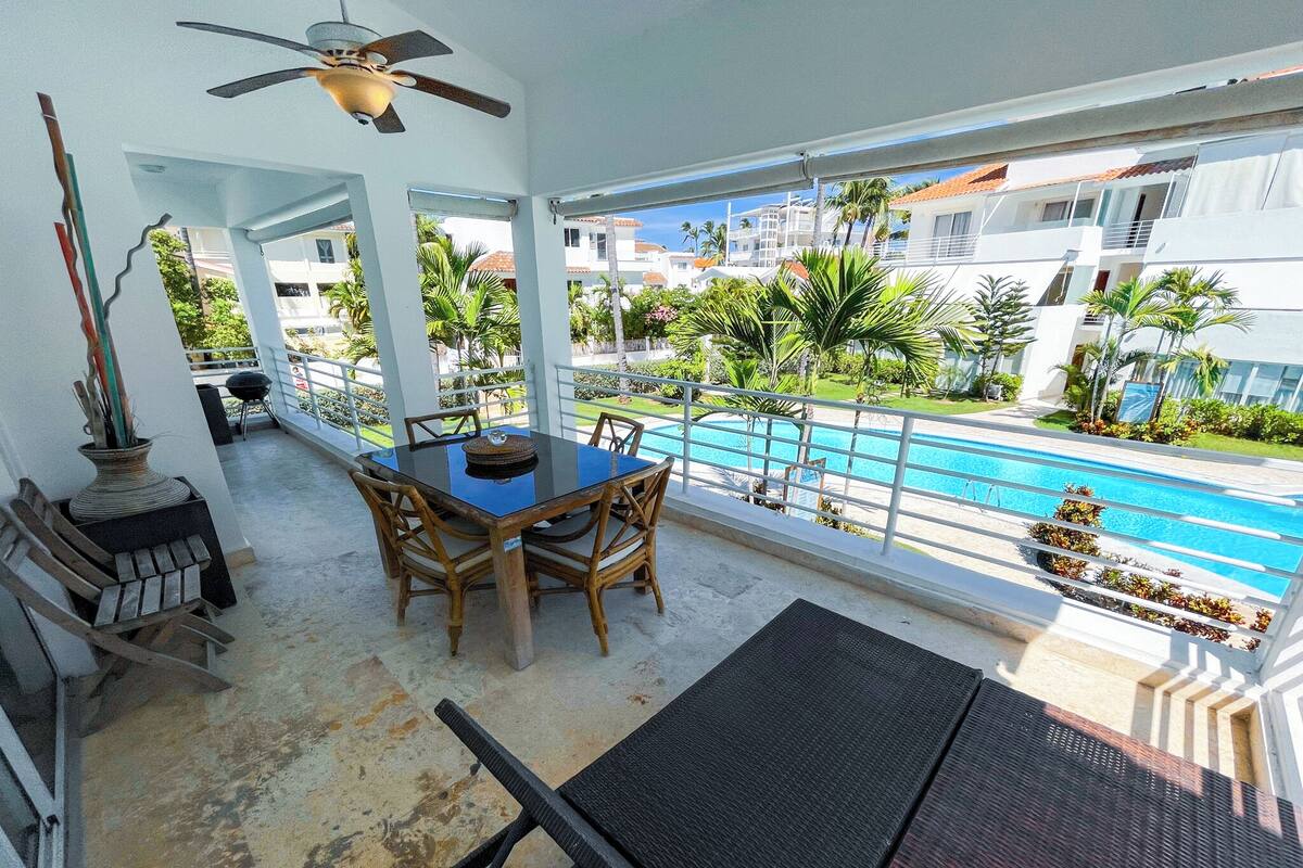 Comfort Villa, 2 Bedrooms, Pool View | View from room
