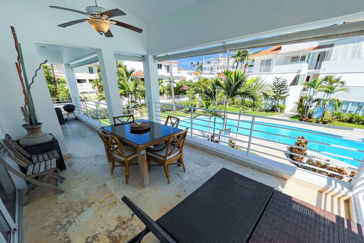 Comfort Villa, 2 Bedrooms, Pool View | View from room