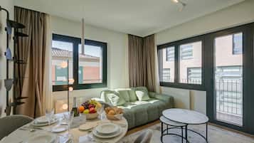 Apartment, 1 Schlafzimmer, Stadtblick | Speisen