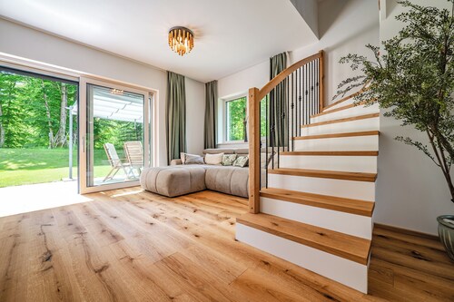 Beautiful new house in nature near Lake Bohinj with mountain views