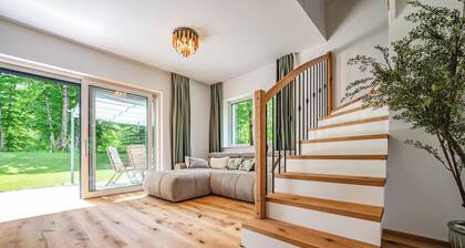 Beautiful new house in nature near Lake Bohinj with mountain views
