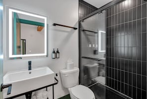 Hair dryer, towels