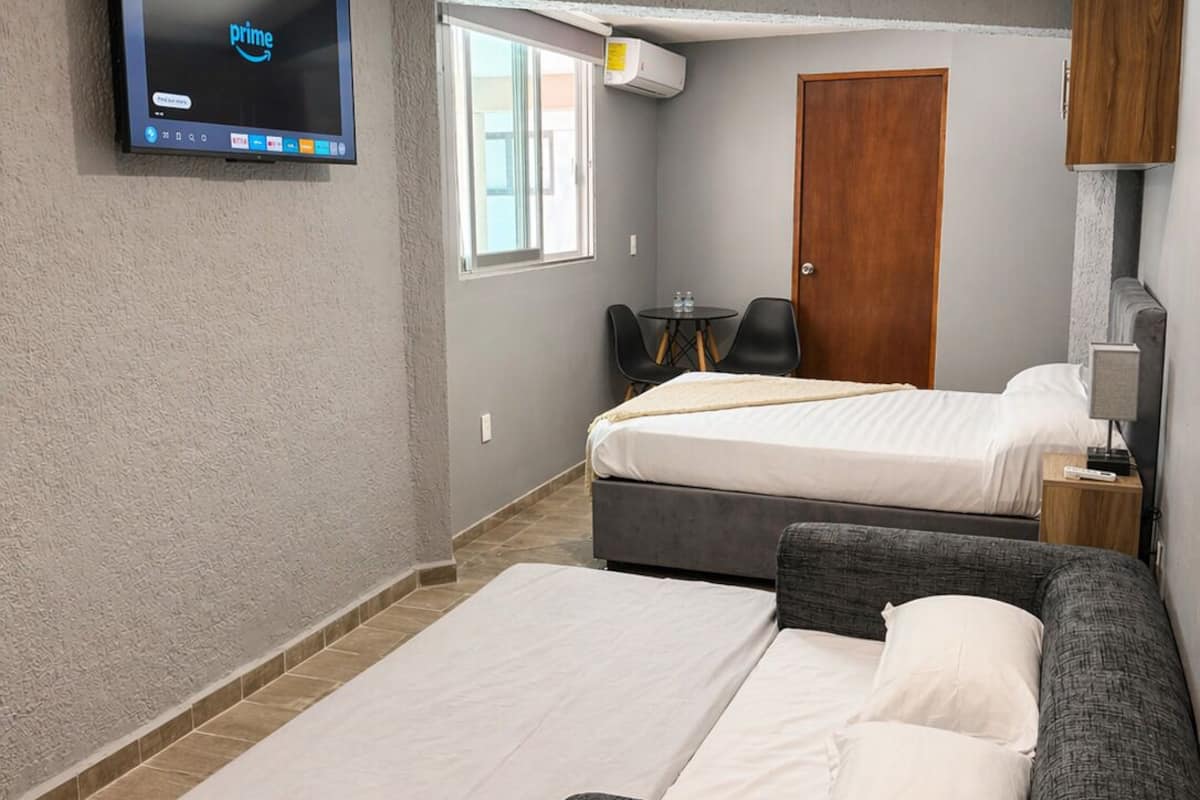 Leilighet – classic, 1 queensize-seng med sovesofa, tekjøkken | Blendingsgardiner og wi-fi (inkludert)