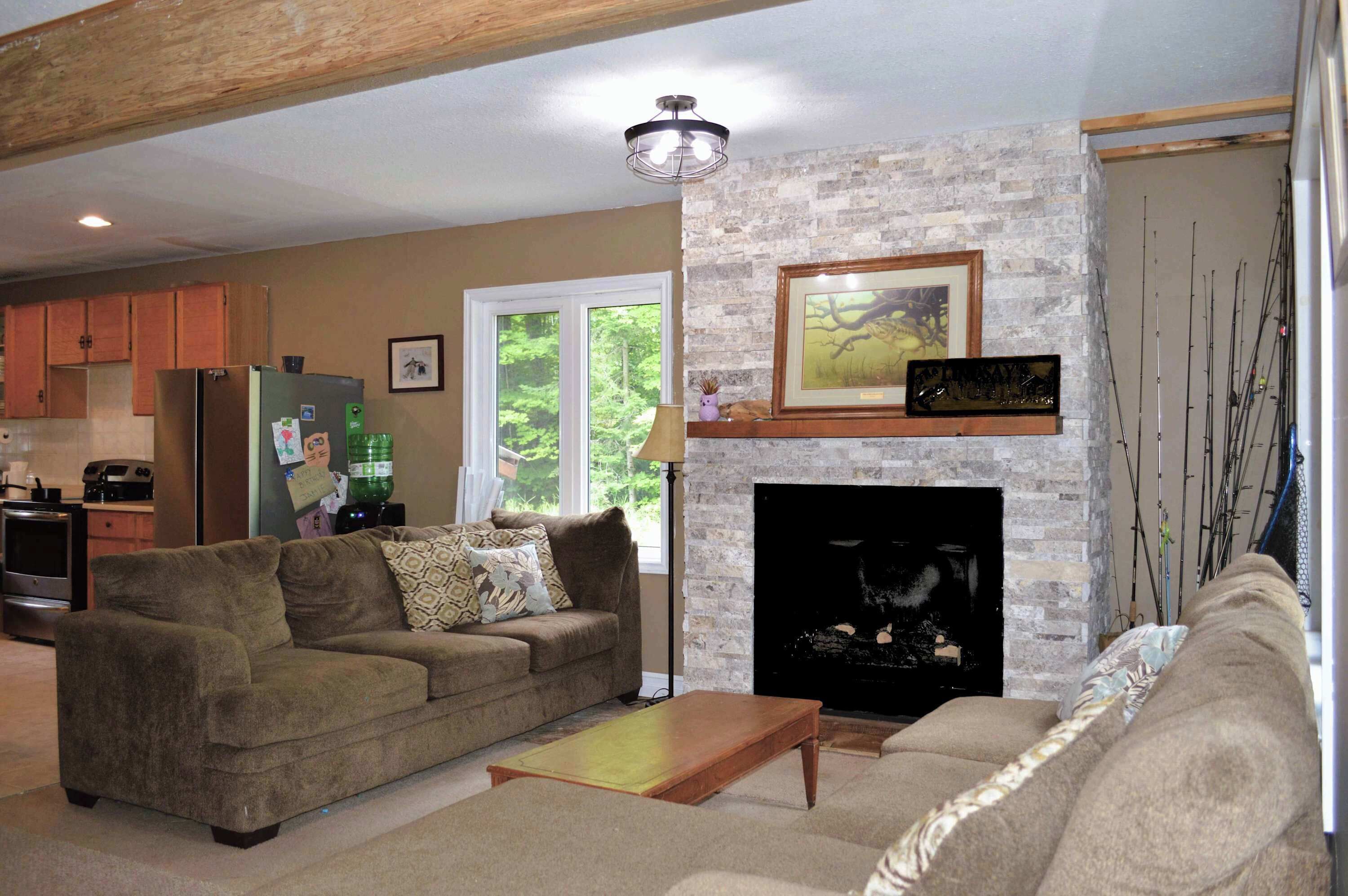 TV, fireplace, DVD player