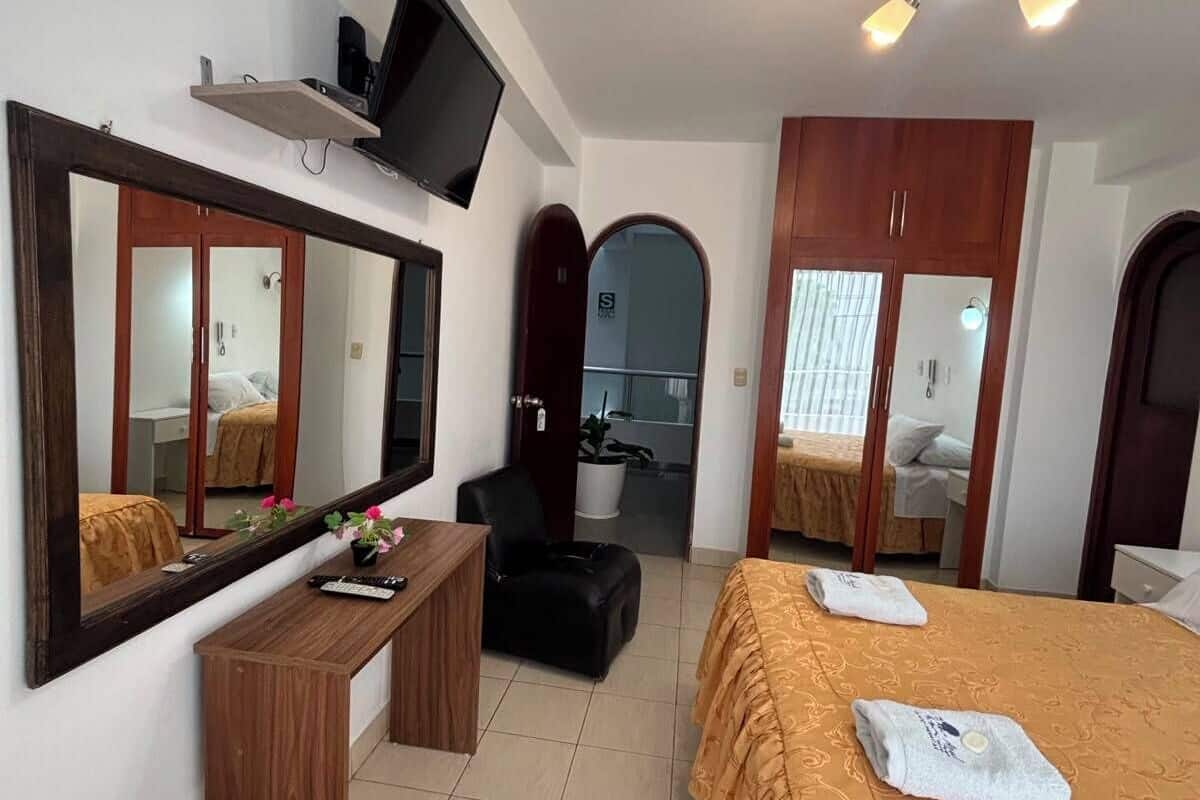 Double Room, City View | Desk, laptop workspace, iron/ironing board, free WiFi