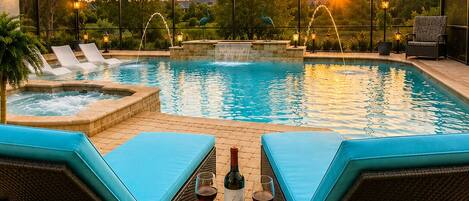 Outdoor pool, a heated pool