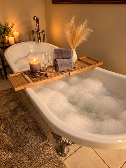 Western Retreat, Large Claw Foot Tub, in a cozy home near town.