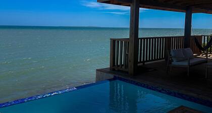 2-bedroom Dream Beach Cabin in superb Santa Isabel with pool and terrace.